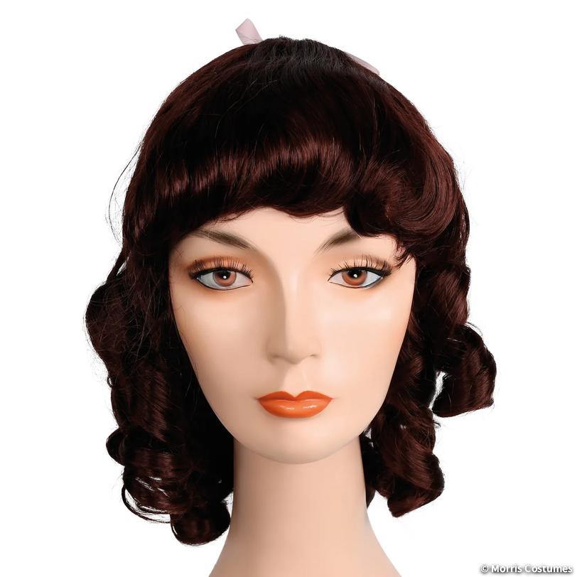 Adults Little Women Ringlets with Bangs Wig - Dark Auburn 33