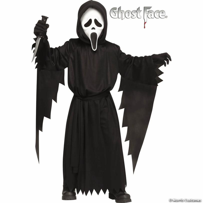 Toddler Ghost Face® Black Polyester Robe with Mask Costume