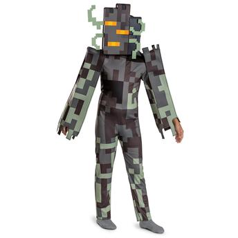 Minecraft Skeleton Kinderkostuum – Officieel Gelicenseerd, Maat Medium (7-8 Jaar), Met Masker